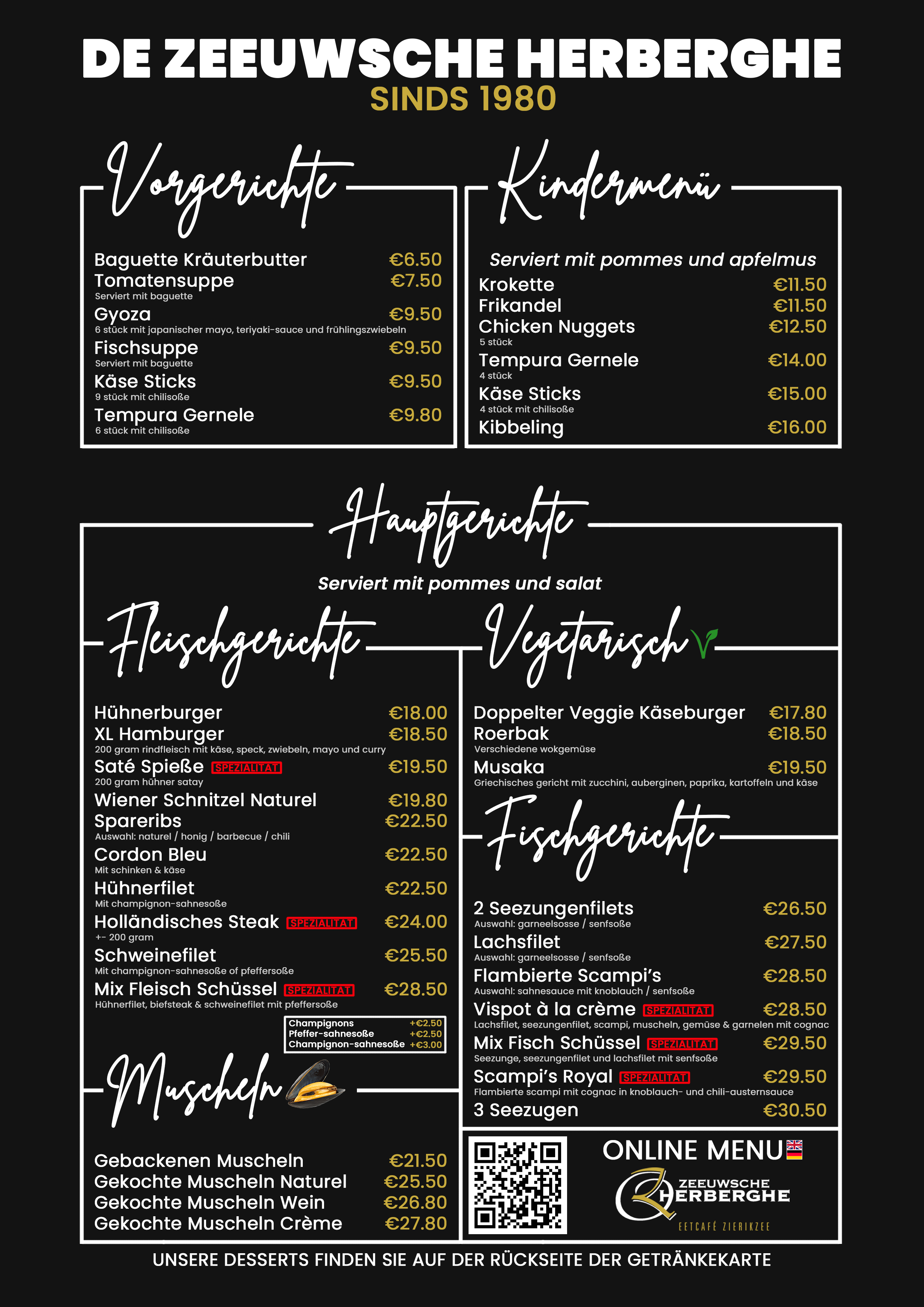 Dinerkaart DE